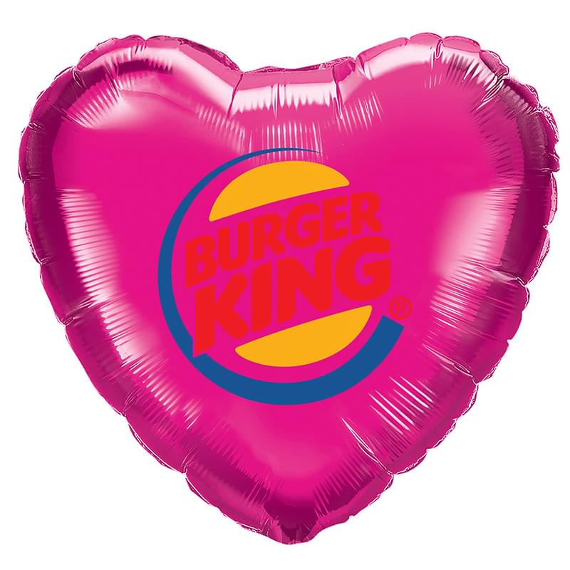 18" Round or Heart 3 Color Spot Print Microfoil Balloons
