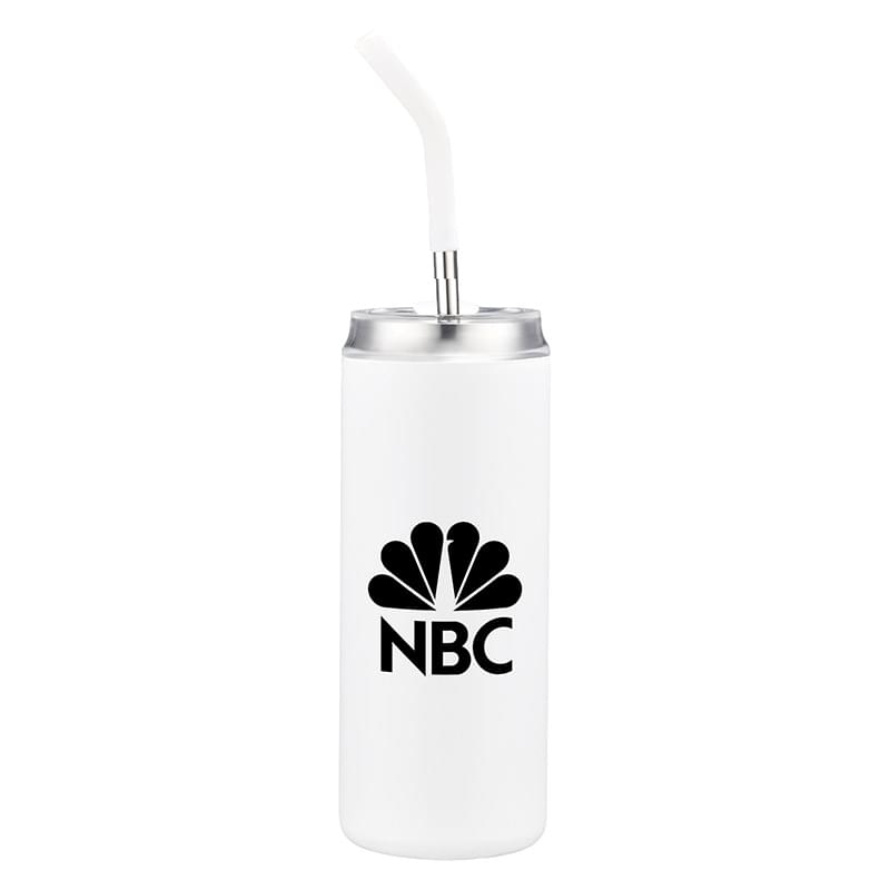 20 oz. Stainless Steel Tumbler with Silicone Straw