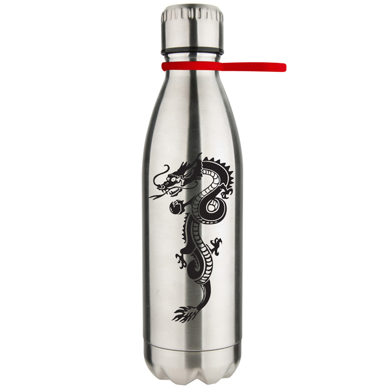 17 oz Stainless Steel Bottle With Silicone Strap