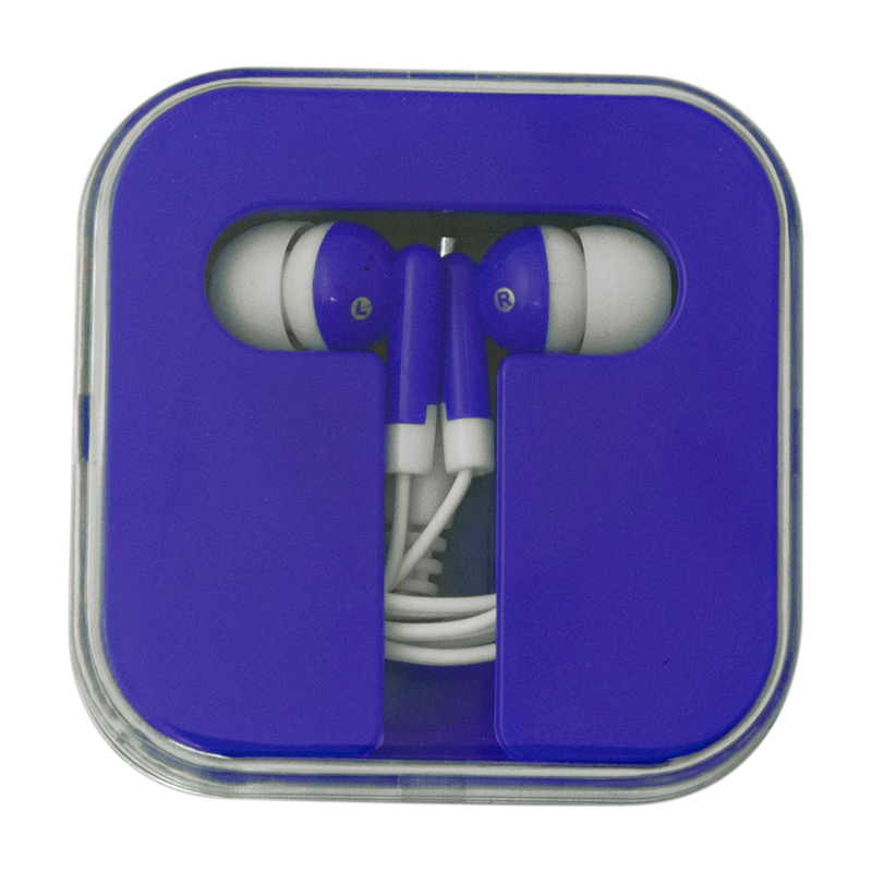 Ear Buds with Colored Square Case