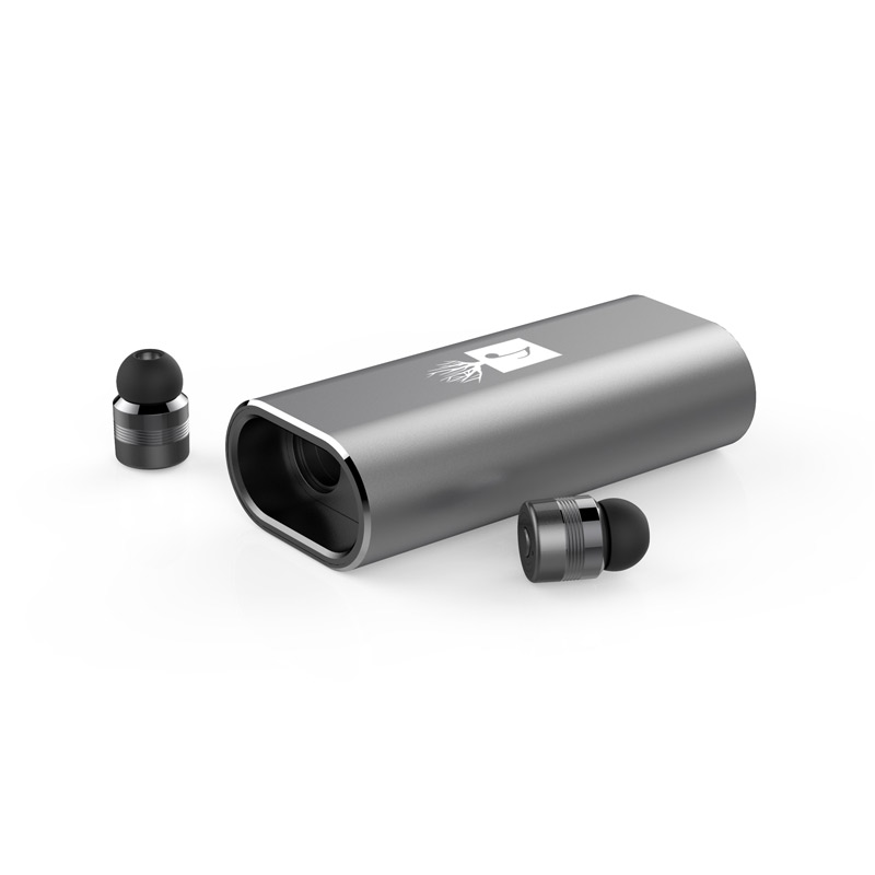 UL Classic Aluminum 2 in 1 Bluetooth Earbuds with 200mAh Power Bank