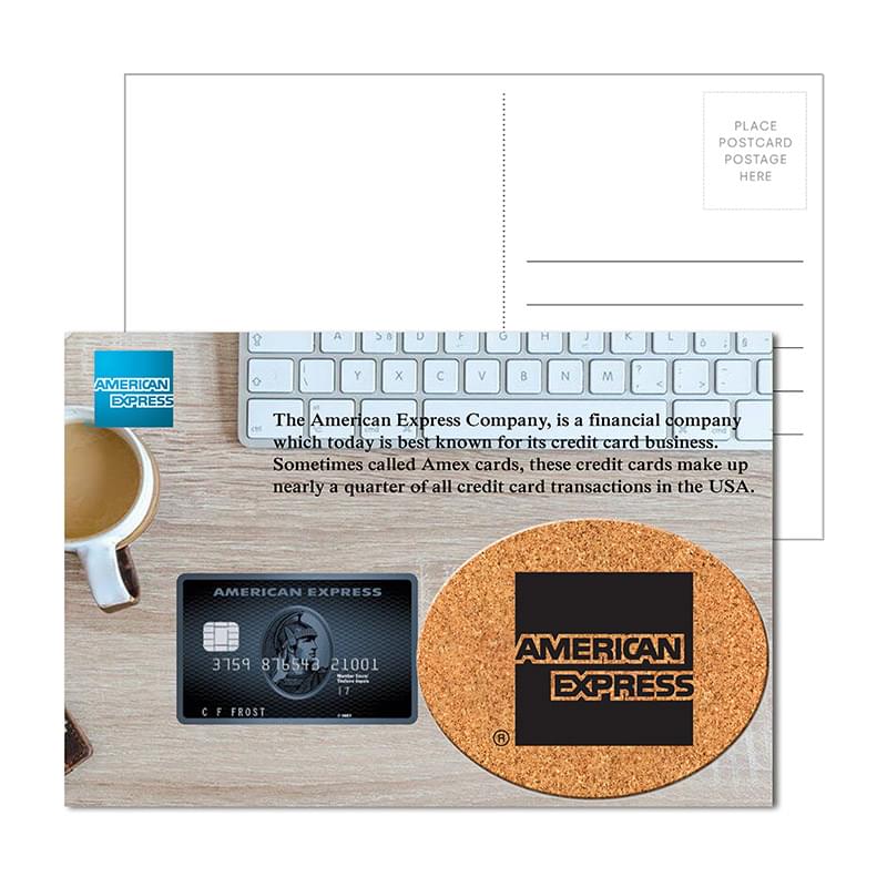 Post Card with Oval Cork Coaster
