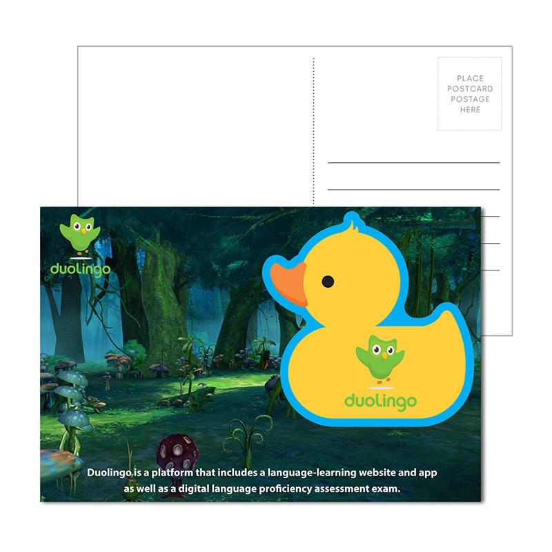 Post Card With Full Color Rubber Duck Coaster