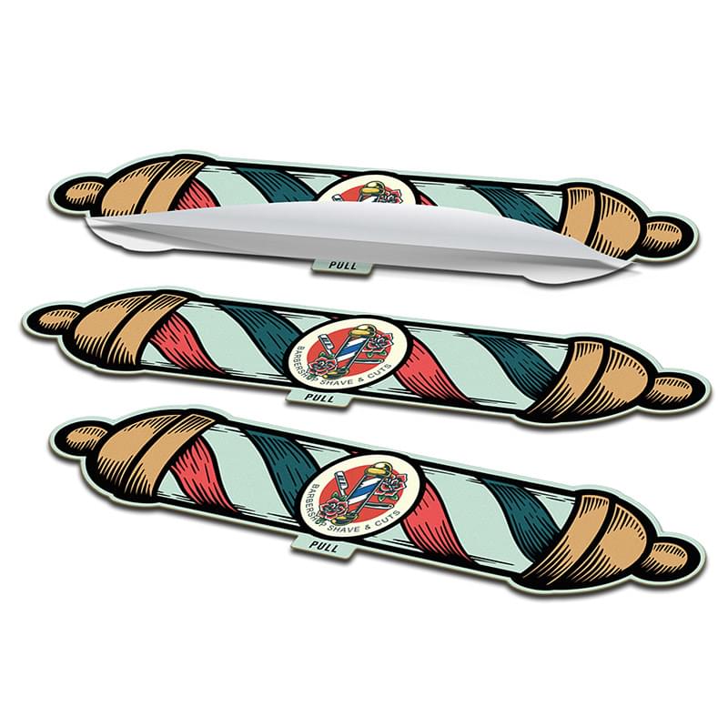 11.5" x 3" Vinyl Die Cut Sticker with Pull Tab 6mil