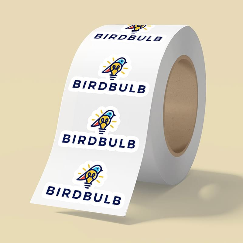 5" x 3" BOPP stickers on roll - 3.5mil
