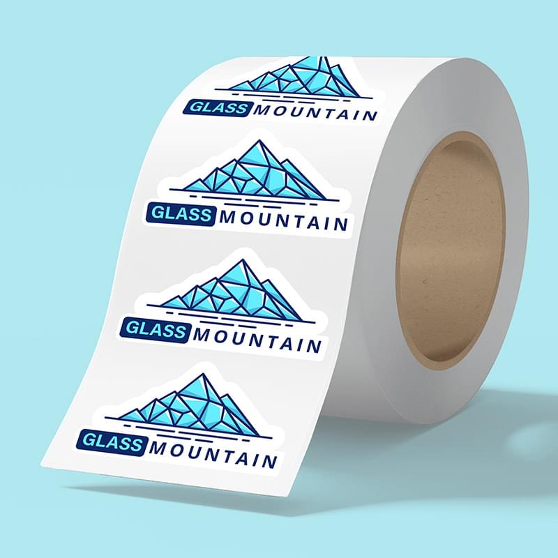 6" x 4" BOPP stickers on roll - 3.5mil