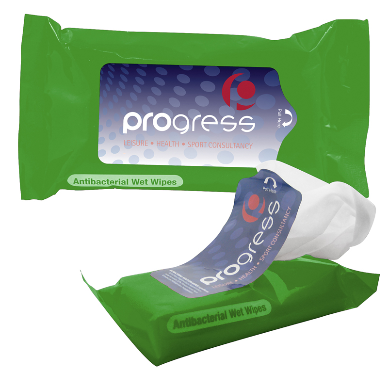 Tek-Wipes Antibacterial Wet Wipes in a Pouch