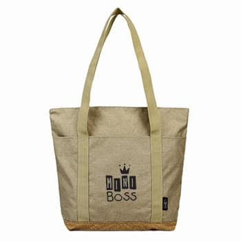 Sustainable Cork & RPET Tote With Zipper
