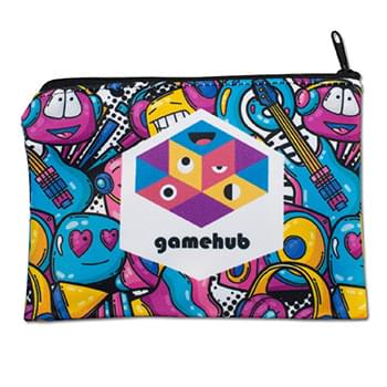 6.5"w x 4.5"h Sublimated Zippered Pouch
