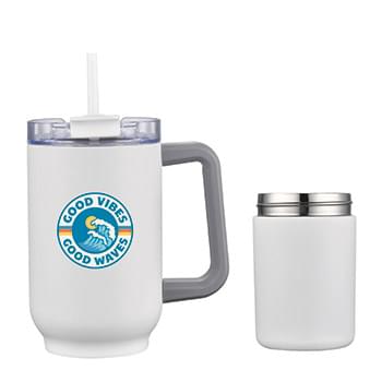 3-in-1 Stainless Steel 22 oz Tumbler and Can Cooler with handle