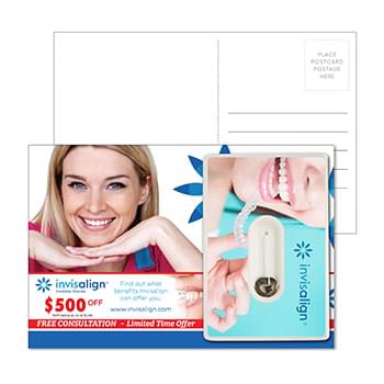 Post Card with Dental Floss with Mirror