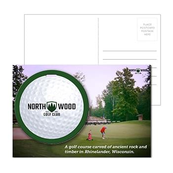 Post Card With Full-Color Golf Luggage Tag