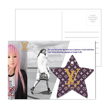 Post Card With Full-Color Star Luggage Tag