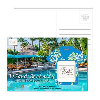 Post Card with Full Color Flower Coaster