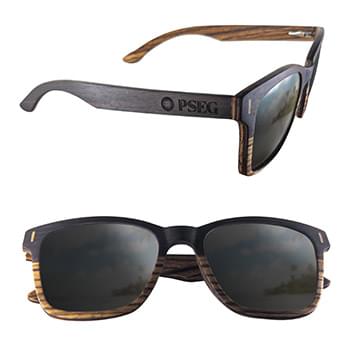 Dual Tone Wood Sunglasses with Polarized or Mirror Lens