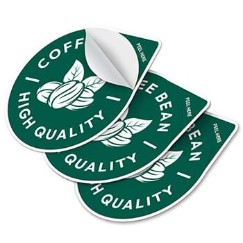 3" x 3" Vinyl Die Cut Sticker with Pull Tab 6mil