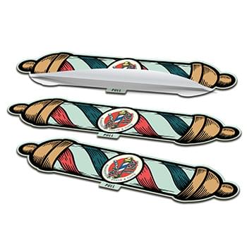 11.5" x 3" Vinyl Die Cut Sticker with Pull Tab 6mil
