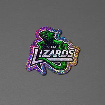 2" x 2" Vinyl Die Cut Glitter Sticker 6mil
