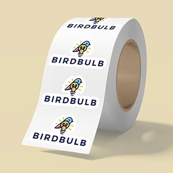 5" x 3" BOPP stickers on roll - 3.5mil